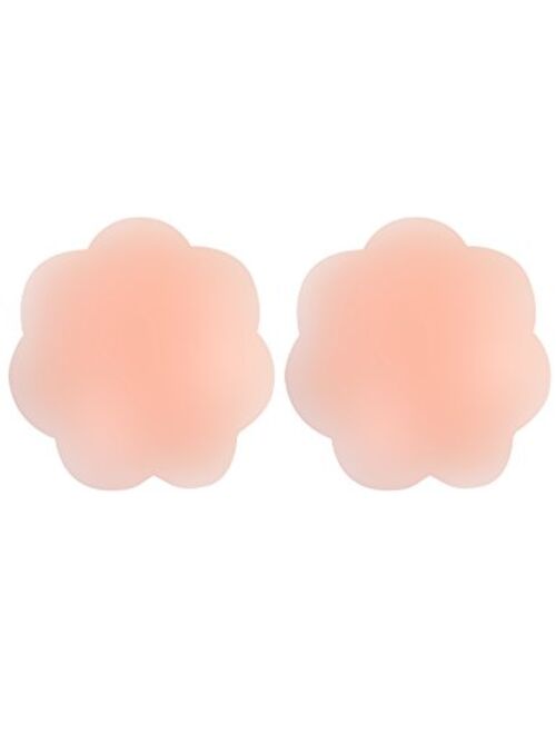 2 Pairs Pasties for Women Nipple Covers Reusable Adhesive Silicone Covers Round Pasties