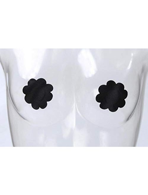 10 Pairs Womens Pasties Disposable Pasty Set Satin Nipple Cover Multi Design