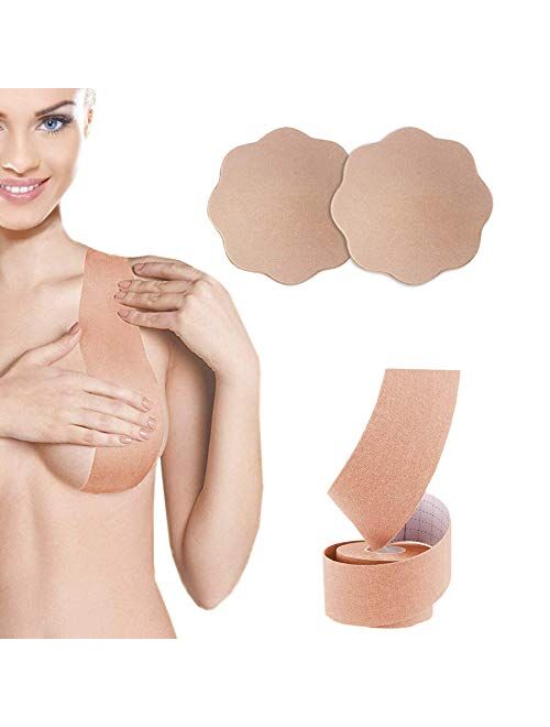 Tripsky Boob Tape, Breast Lift Tape, Lift Up Invisible Bra Tape, Push up Sexy Backless Strapless Breast Pasties, Medical Grade Bra