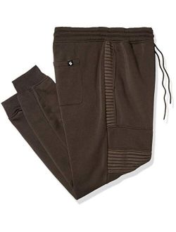 Men's Active Basic Jogger Fleece Pants (Moto and Zipper Details)
