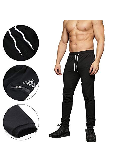 MAIKANONG Mens Slim Fit Joggers Tapered Sweatpants for Gym Running Athletic