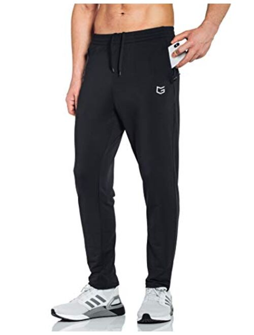 G Gradual Men's Sweatpants with Zipper Pockets Tapered Track Athletic Pants for Men Running, Exercise, Workout