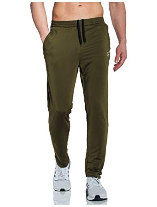 G Gradual Men's Sweatpants with Zipper Pockets Tapered Track Athletic Pants for Men Running, Exercise, Workout