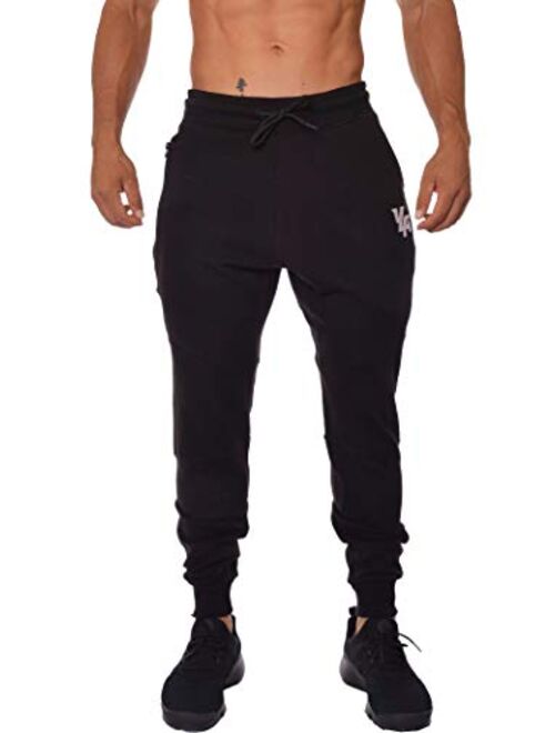 YoungLA Slim Fit Joggers for Men | French Terry Cotton Skinny Tapered Sweatpants | Gym Sports Activewear Workout Clothes 202