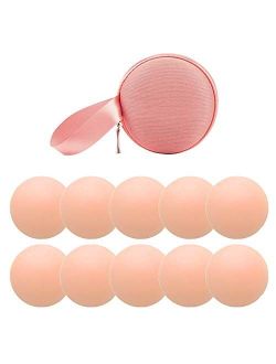 NippleCovers, Silicone Nippleless Cover Reusable Adhesive Bra Breast Pasties (5 Pairs Round)