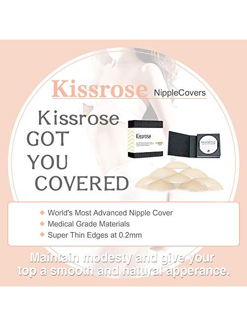 Nippleless Cover, Reusable Silicone Adhesive Pasties (Worlds Thinnest 0.2mm-4 Pairs, One Size)