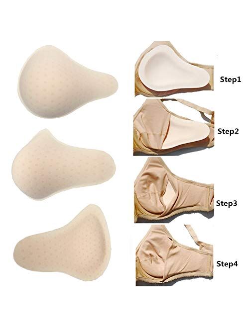 1 Pair Cotton Breast Forms Light Ventilation Sponge Boobs for Women Mastectomy Breast Cancer Support by Ninery Ave
