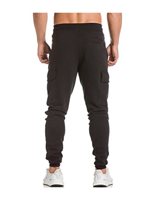 PAIZH Men's Cargo Jogger Pants Workout Sweatpants Casual Trousers