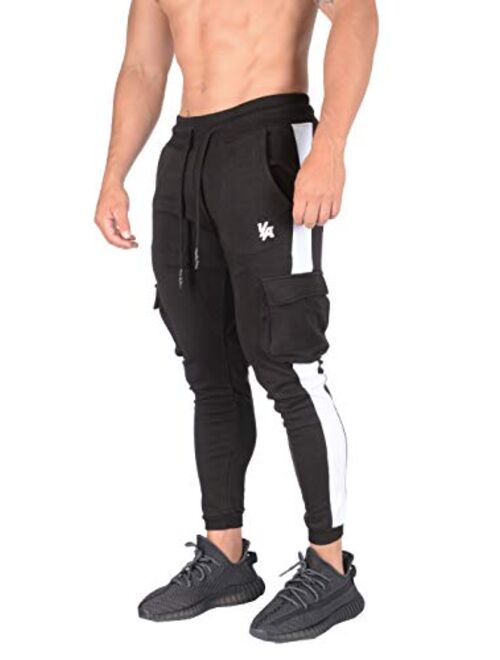 Buy YoungLA Cargo Joggers Men Skinny Tapered Sweatpants Slim Gym Pants ...