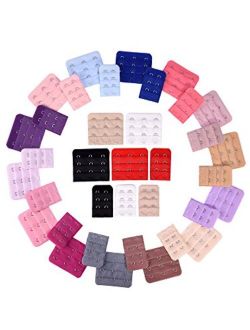eBoot 36 Pieces Bra Extenders Brassiere Extension Hooks, 2 and 3 Hooks, 18 Color