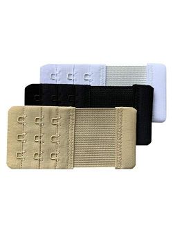 Chanie Women Pack of 3 Soft Comfortable 3 Hooks Bra Extender