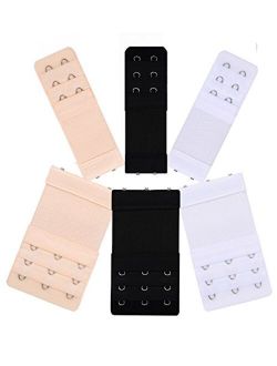 Bra Extender 2-5 Hook(Optional) Bra Extension Elastic for Women White/Black/Beige