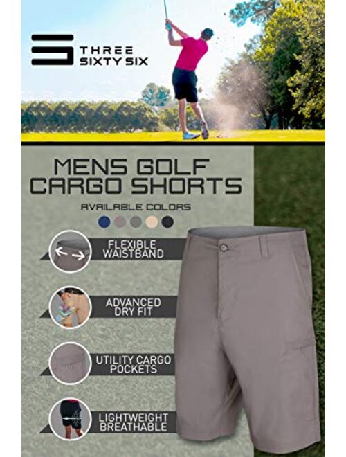 Dry Fit Cargo Golf Shorts for Men - Lightweight, Moisture Wicking Casual Short - 10.5 Inch Inseam