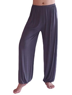 AvaCostume Men's Lightweight Loose Yoga Pants Elastic Waist Modal Yoga Harem Pants