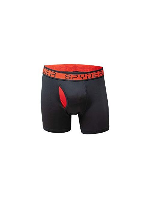Spyder Performance Mesh Mens Boxer Briefs Sports Underwear 3 Pack W/Fly Front