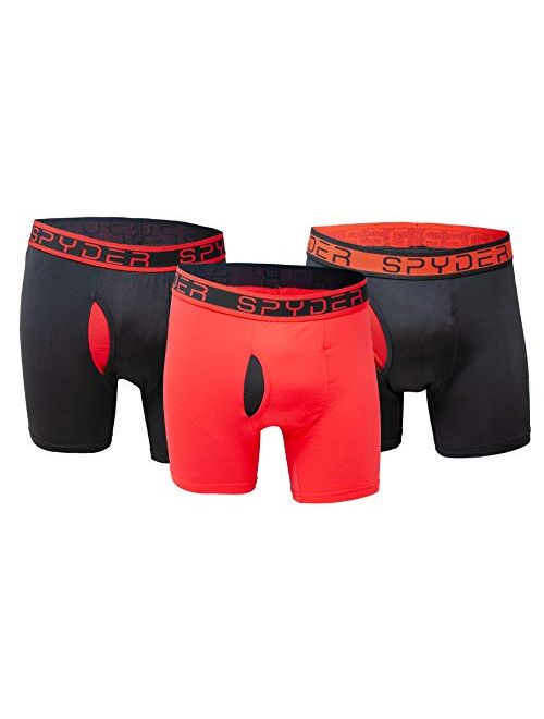 Buy Spyder Performance Mesh Mens Boxer Briefs Sports Underwear 3 Pack W/Fly  Front online