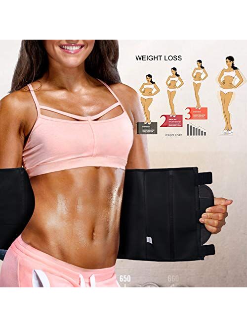 Nebility Women Waist Trainer Belt Tummy Control Waist Cincher Trimmer Sauna Sweat Workout Girdle Slim Belly Band