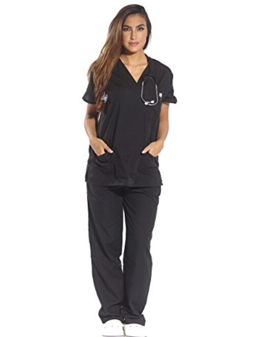 Just Love Women's Scrub Sets Six Pocket Medical Scrubs (V-Neck with Cargo Pant)
