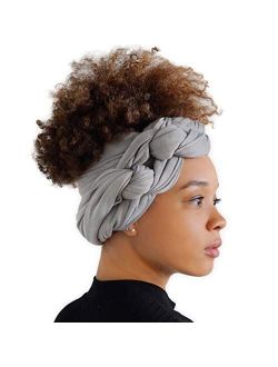 African Head Wraps For Women - Hair Scarf & Stretch Jersey Turban Tie - Long, Soft & Breathable Urban Headwrap