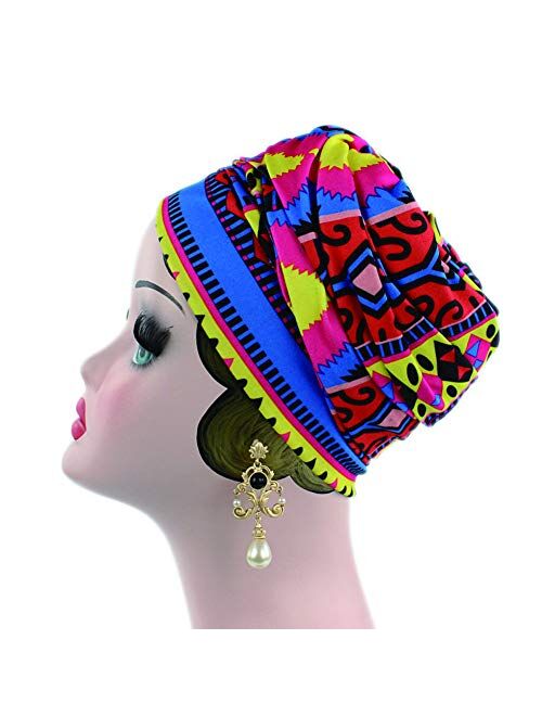 Turban Head Wrap Scarf,African Long Scarf Turban Shawl Hair Bohemian Headwrap