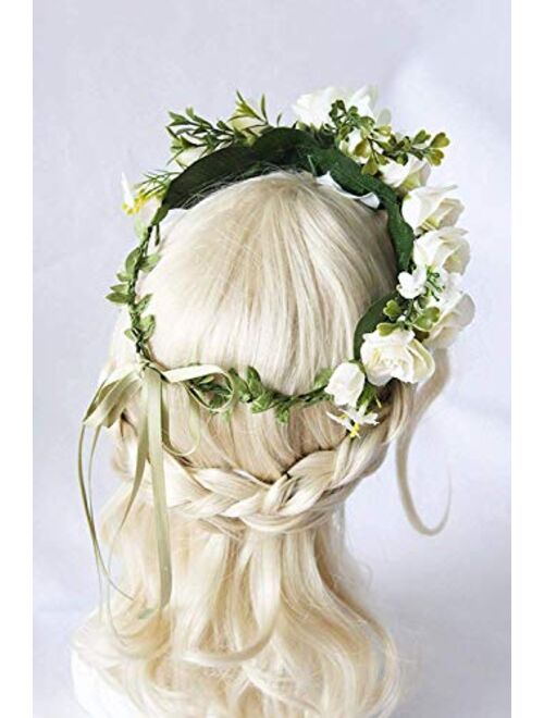Handmade Adjustable Flower Wreath  Floral Crown Garland Headpiece Wedding Festival Party