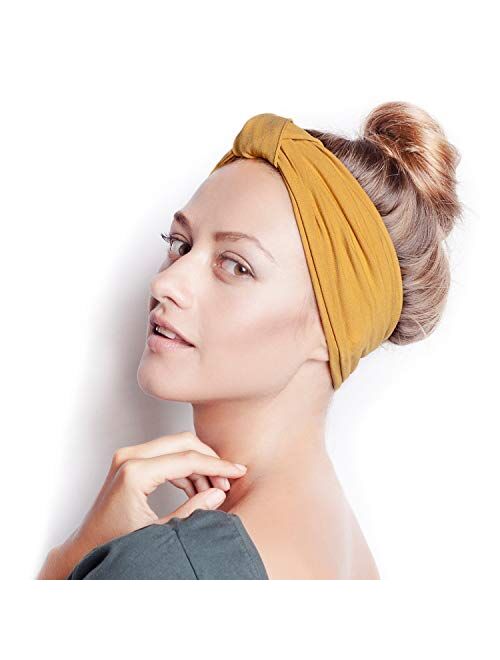 6 Multi Style Design for Yoga Workout Running Athletic BLOM Original Headbands For Women Can be Worn as a Cloth Face Mask. Wear Wide Turban Knotted Ethically Made in Bali 