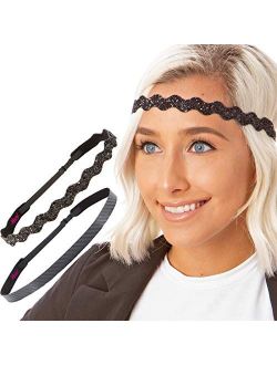 Hipsy Cute Fashion Adjustable No Slip Hairband Headbands for Women Girls & Teens