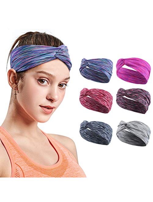 VBIGER Women Headband Criss Cross Head Wrap Hair Band Stretchy Headwraps Yoga Running Sports Hairband for Women