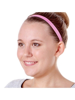 Hipsy Women's Adjustable NO Slip Skinny Tech Sport Headband Multi Packs