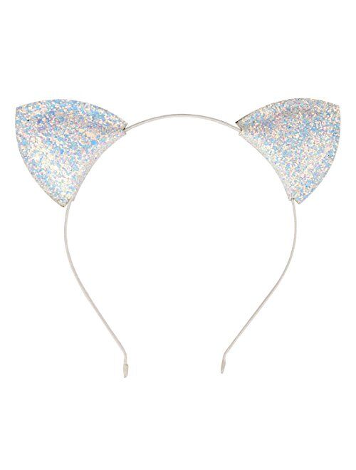 Lee Design Ears Headband Glitter Cat Ears Cat Ears Cute Cat Ears Glitter Hair Bands Cat Ears Headband for Daily Wearing and Party Decorations,One Size,Pack of 5