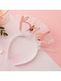 Ginger Ray Rose Gold Hen Party Bride To Be Headband Veil Accessory - Floral Hen, Multicolor
