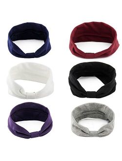 Yeshan Women Elastic Headband Breathable Sweat Wicking Hairband for Workout Running Yoga and Party