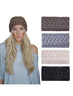 Knit Headbands Winter Headband Ear Warm Crochet Head Wraps for Women Girls