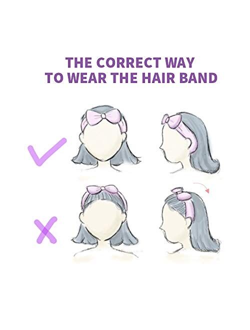 Cat Ears Headbands, Teenitor Elastic Women's Lovely Etti Hair Band, Wash Face Spa Headband-Washable Facial Band Makeup Wrap Headbands Christmas Gift Fits All Head Sizes, 