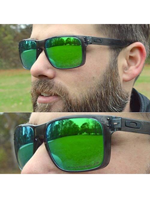 Oakley Holbrook Replacement Lenses (Green) - Polarized, 1.4 mm Thick, Added UV Protection, Fits Perfectly, for Men & Women