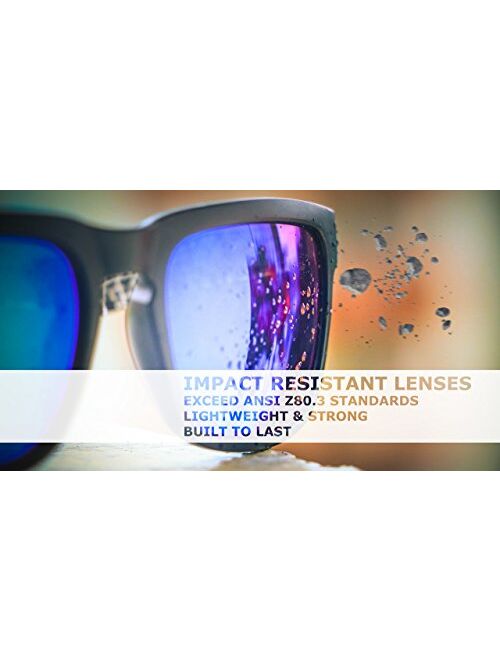 SeekOptics Replacement Lenses for SPY OPTICS DIRK Sunglasses