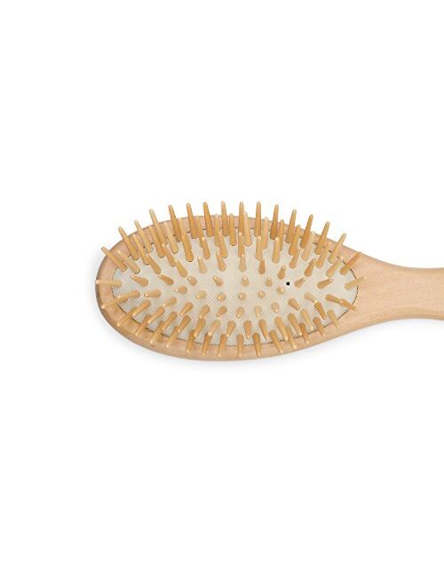 GranNaturals Detangling Wooden Bristle Oval Hair Brush | Length: 8.75" Width: 2.75"