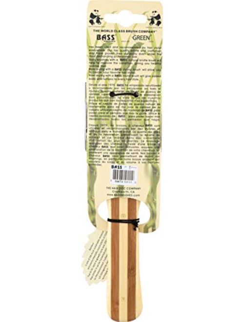 Bass Brushes | The Green Brush | Bamboo Pin + Bamboo Handle Hair Brush | Small Paddle