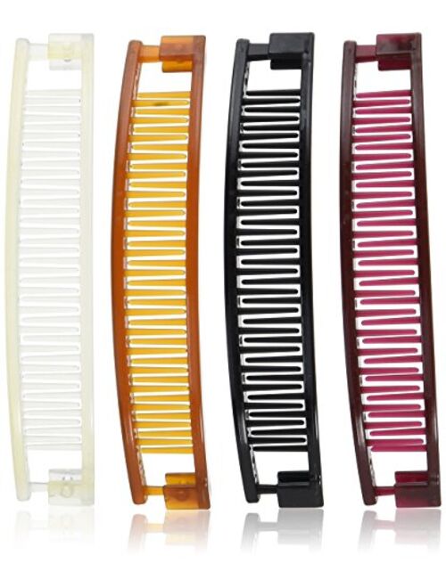 Goody Classics Clincher Comb, 5" (35955) Assorted Colors (Pack of 4)
