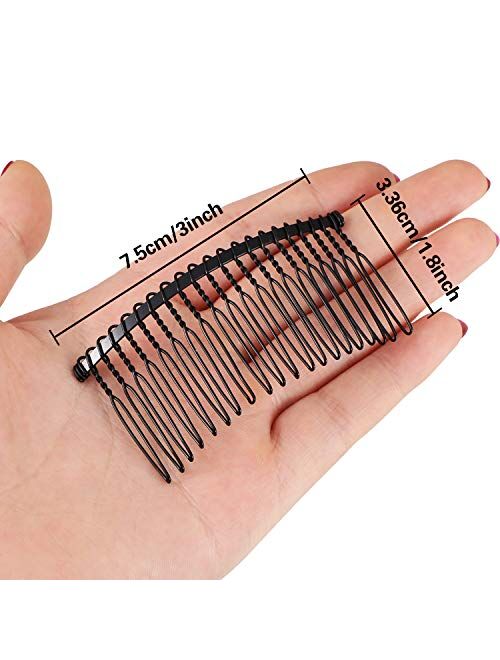 5 Pieces 20 Teeth Hair Clip Combs Metal Wire Hair Combs Wire Twist Bridal Wedding Veil Combs