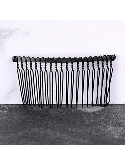 5 Pieces 20 Teeth Hair Clip Combs Metal Wire Hair Combs Wire Twist Bridal Wedding Veil Combs