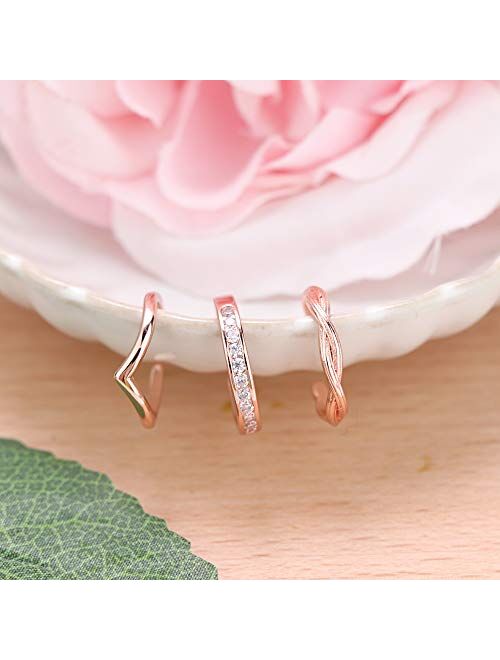 Finrezio 8PCS Adjustable Toe Ring for Women Girls Open Tail Ring Flower Knot Simple Toe Ring Gifts Jewelry Set
