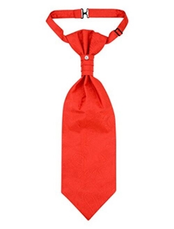 PreTied ASCOT Solid PAISLEY Color Cravat Men's Neck Tie 21 Colors
