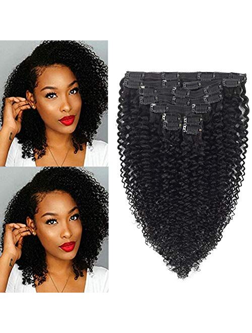 Brazilian Virgin Human Hair Clip In Hair Extensions 8A Unprocessed Remy Hair Clip In Extensions Natural Color For Black Women 10Pcs/Set 120Gram