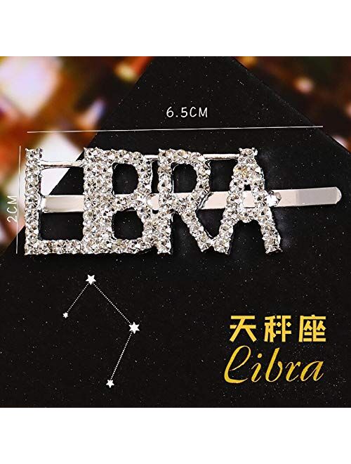 Sparkly Word Hair Clip Letter Barrettes Pins Crystal Bobby Pins Bling Handmade Luxury Rhinestones Hair Jewellery Headwear Accessories for Women Ladies Girls