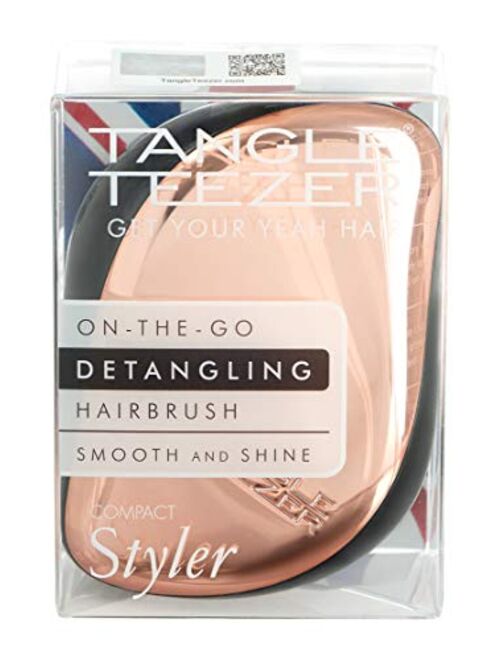 Tangle Teezer Compact styler detangling hairbrush, rose gold black, 1 Gram