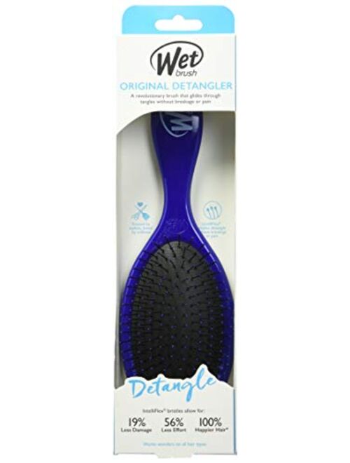 Wet Brush Original Detangler Hair Brush - Blue - Exclusive Ultra-soft IntelliFlex Bristles - Glide Through Tangles With Ease For All Hair Types - For Women, Men, Wet And 