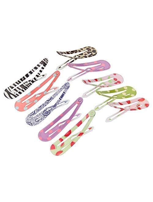 QtGirl Snap Hair Clips 48pcs 2.4" No Slip Metal Hair Clip Barrettes Hairpins for Girls Toddlers Kids Women Accessories in Pairs