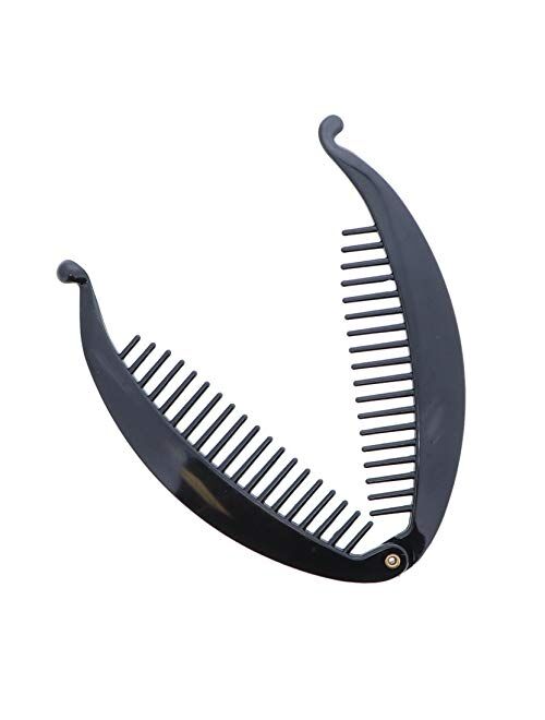 Set of Two 5 Inch Banana Clip Hair Clincher Rounded Edges Hair Comb