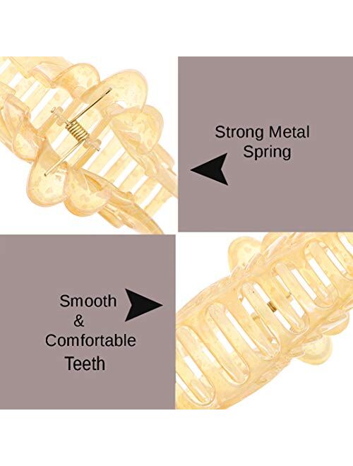 5 inch Large Jaw Clip Hair Claw with leaf design (Motique Accessories)